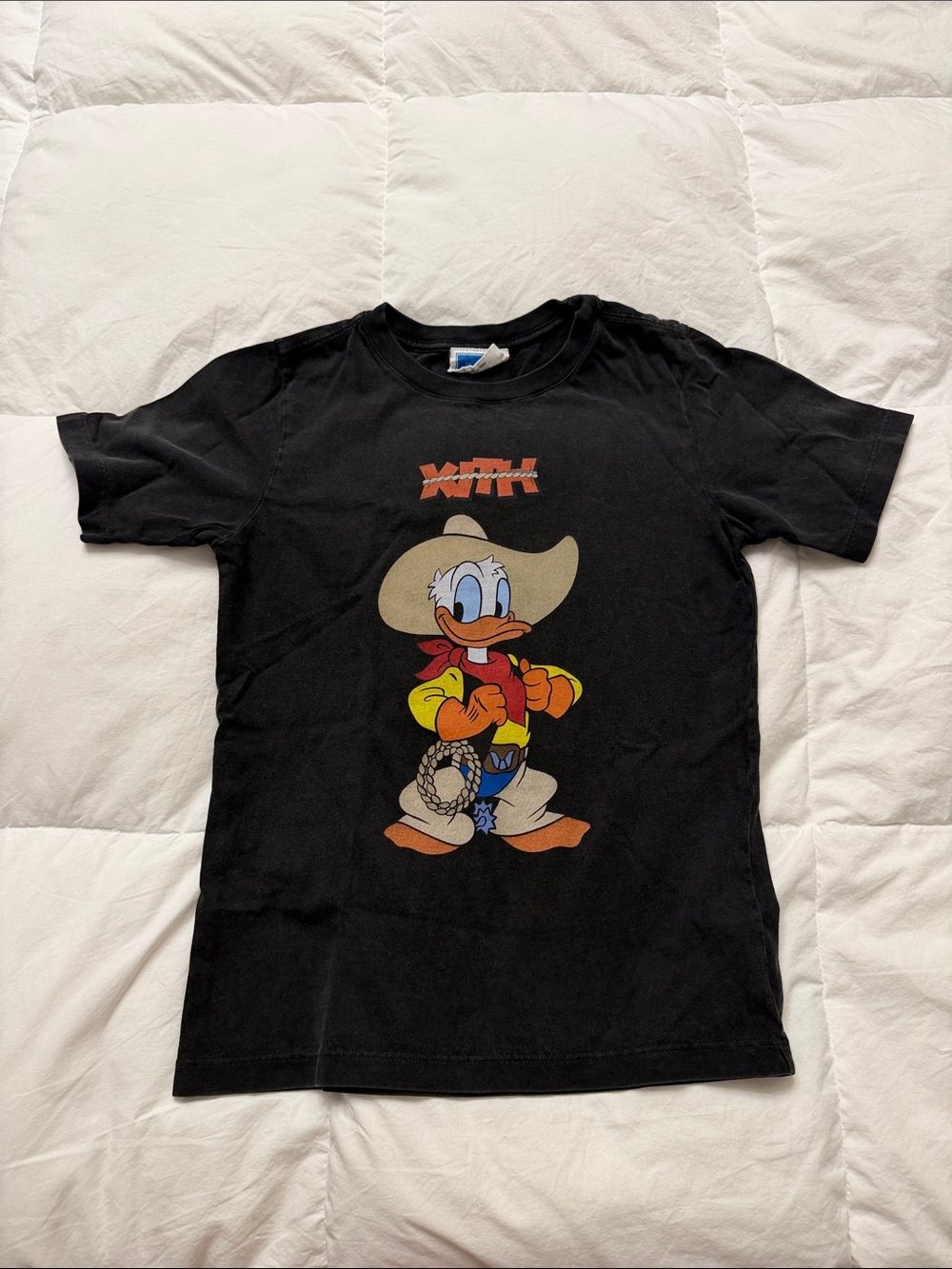 Kith Black Donald Duck Cowboy Graphic Tee
